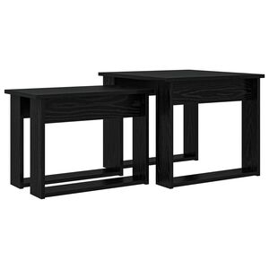 vidaXL Комплект кафе маса 2 бр. Черния дъб 50 x 52 x 42 см