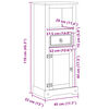 vidaXL Шкаф за баня "Corona" 45x33x110 см бор масив