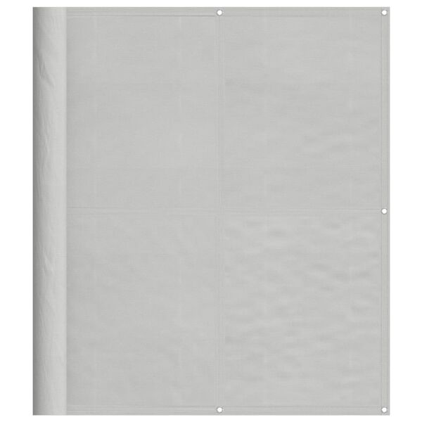 vidaXL Балконски параван, светлосив, 120x700см, 100% полиестер оксфорд