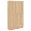vidaXL Шкаф за книги, дъб сонома, 82,5x30,5x150 см, инженерно дърво