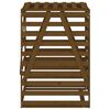 vidaXL Контейнер за съхранение на кош меденокафяв 84x90x128,5 см бор