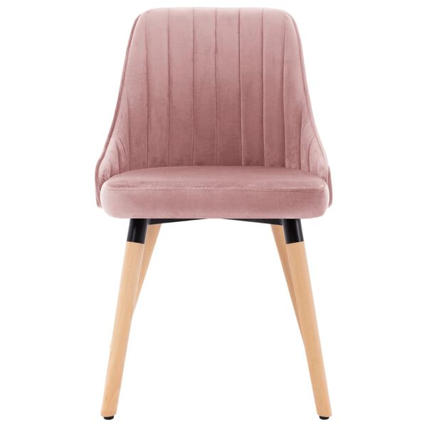 323056 vidaXL Dining Chairs 2 pcs Pink Velvet