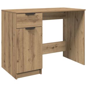 vidaXL Бюро, занаятчийски дъб, 100x50x75 см, инженерно дърво