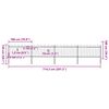 vidaXL Градинска ограда с обръч връх, стомана, 714,5x100 см, черна