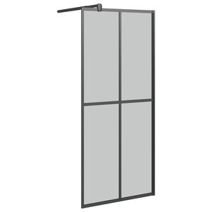 vidaXL Параван за баня, 80x195 см, тъмно закалено стъкло