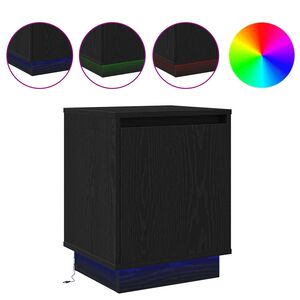 vidaXL Нощен шкаф Черния дъб 39 x 34,5 x 50 см Инженерно дърво