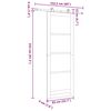 vidaXL Преплъзваща се врата ORKDAL Естествен 83 x 232 см