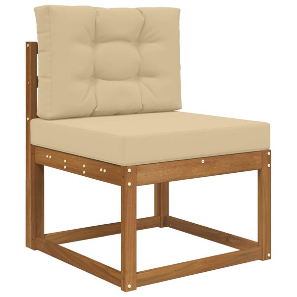 vidaXL Възглавница за диван на открито 2 pcs Бежово Полиестер