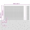 vidaXL Ограда с пост Сив 1,5 x 10 m Стомана и PVC