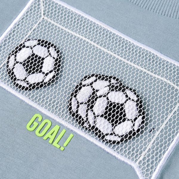 Детска тениска с дълъг ръкав, светлосиня, 104