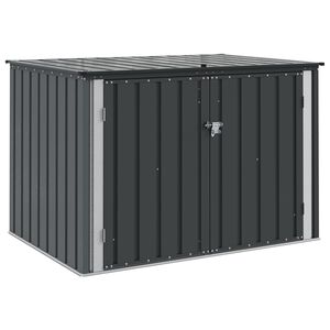 vidaXL Кутия за съхранение в градината Черно 151,5 x 107 x 100 см