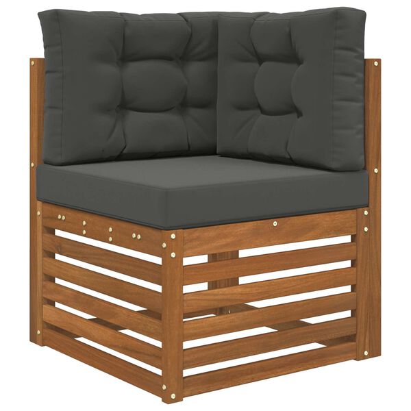 vidaXL Възглавница за диван на открито 3 pcs Антрацит Полиестер