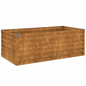 vidaXL Повдигната градинска леха 100x50x36 см, кортенова стомана