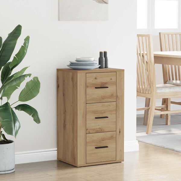 vidaXL Служебен шкаф с чекмедже Дъб 40 x 33 x 70 см Инженерно дърво