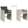 vidaXL Градински трапезен комплект 9 части с възглавници светлосив