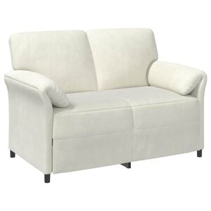 vidaXL Двуместна софа Кремаво 138 x 83 x 95 см Кадифе