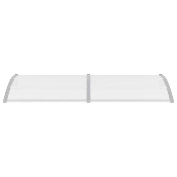 vidaXL Навес за врата сив 240x100 см PC