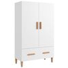 vidaXL Висок шкаф, бял, 70x31x115 см, инженерно дърво