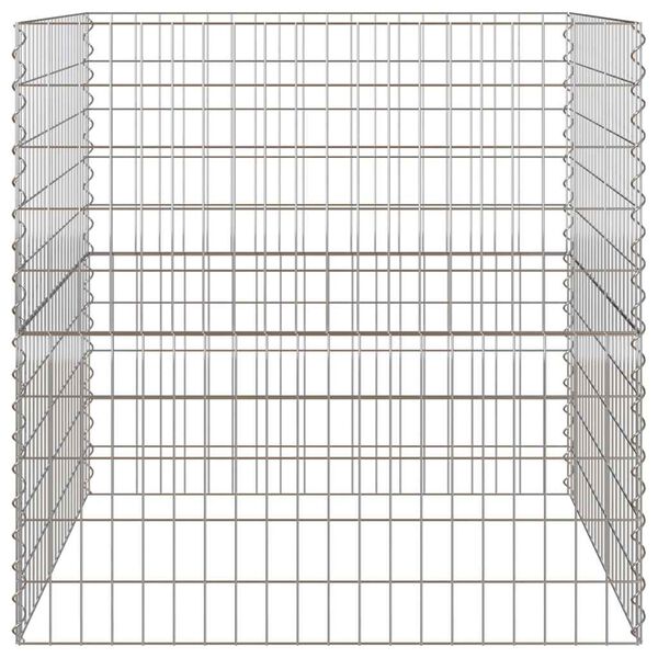 vidaXL Квадратен компостер 100 x 100 x 100 cm Желязо