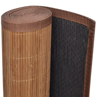 vidaXL Бамбуков килим, 160x230 см, кафяв