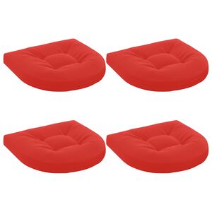 vidaXL Кушони за сядане, 4 броя 4 бр. 100% полиестер Червено