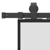 vidaXL Плъзгаща се врата с комплект обков Черно 90x205 cm