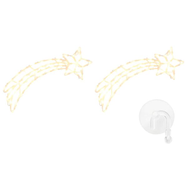 vidaXL Коледни светлини Стреляща звезда силует 2 бр. 50 светодиода