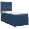 vidaXL Континентално легло с матрак Синьо 90 x 190 cm Текстил