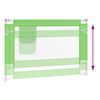 vidaXL Ограничител за бебешко легло, зелен, 100x25 см, плат