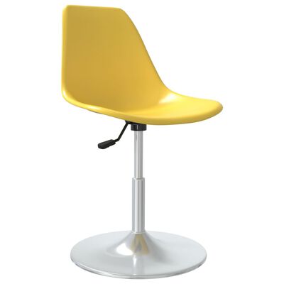 vidaXL Въртящи се трапезни столове, 4 бр, жълти, PP
