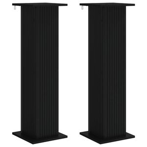 vidaXL Стойка за растения 2 бр. Черно 30,5 x 30 x 100,5 см