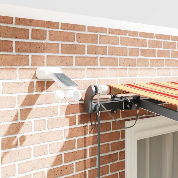 vidaXL Сгъваем навес с жълто и оранжево 350 x 250 cm текстил