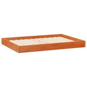 vidaXL Кучешко легло Кафяво с восъчно покритие 101,5 x 74 x 9 см