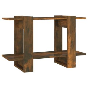vidaXL Библиотека/разделител за стая, опушен дъб, 80x30x51 см