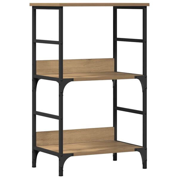 vidaXL Библиотека, дъб артизан, 50x33x82 см, инженерно дърво