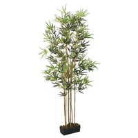 vidaXL Изкуствено бамбуково дърво 368 листа 80 см зелено