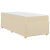 vidaXL Рамка за легло с матрак Крем 80 x 200 cm текстил