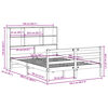 vidaXL Легло с етажерка за книги, без матрак, 160x200 см, бор масив