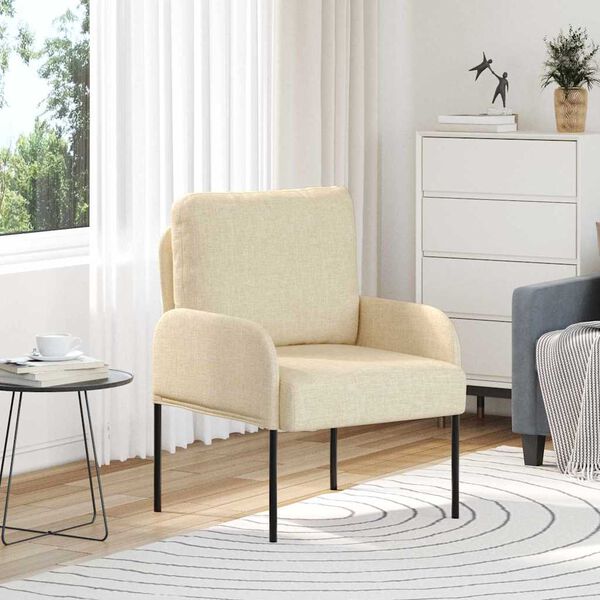 vidaXL Дивани с възглавница 55cm Крем Шперплат