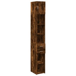 vidaXL Тесен шкаф, опушен дъб, 30x42,5x225 см, инженерно дърво
