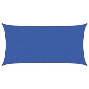 vidaXL Слънцезащитен плат Синьо 2 x 6 m HDPE