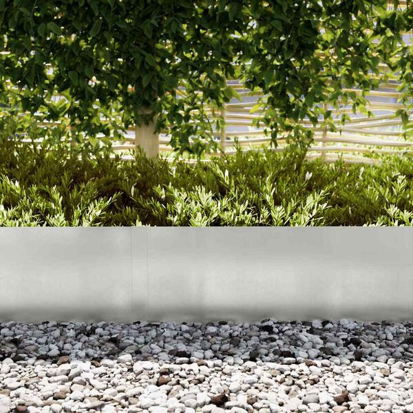 vidaXL Ограда за трева 20 pcs Сребрист 100 x 0.05 x 20 см