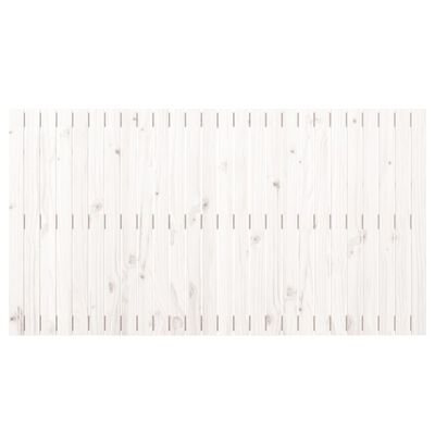 vidaXL Стенна табла за спалня, бяла, 166x3x90 см, борово дърво масив