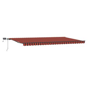 vidaXL Прибираща се тента Оранжево и кафяво 600 &times; 300 cm