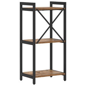 vidaXL Рафт за книги 40 x 30 x 85 см Инженерна дървесина Старо дърво