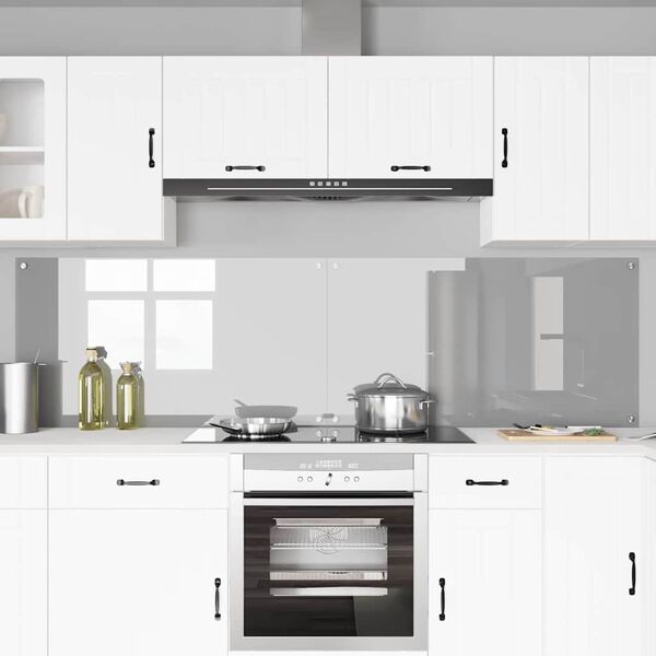 vidaXL Кухненски заден панел 2 pcs Светлосиво 110 x 60 cm