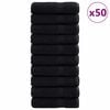 vidaXL Хавлия за гости SOLUND 50 бр. Черно 50 x 100 cm 550 gsm