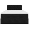 vidaXL Османска легло с матрак и LED, черно, 120x200 см, кадифе