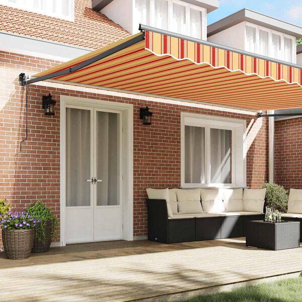 vidaXL Сенник Крем 500 x 300 x 165 см Полиестер и метал