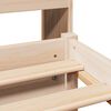 vidaXL Легло с рафтове за книги, без матрак, 75x190 см, бор масив